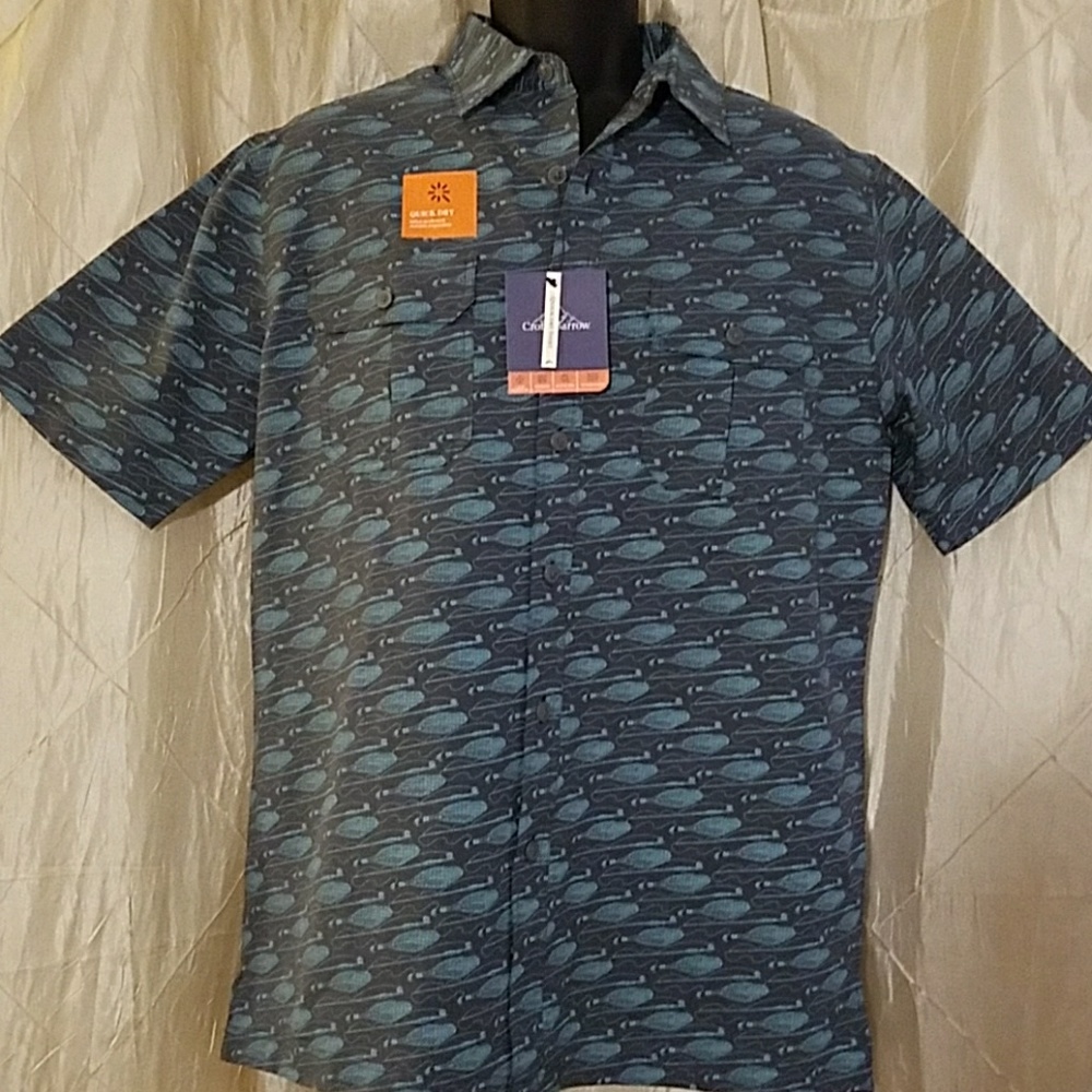Croft & Barrow fishing button down shirt, size M